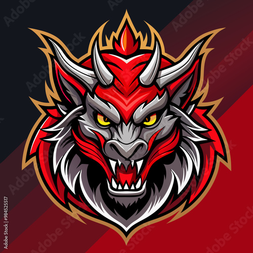 Dragon Mascot e sport emblem