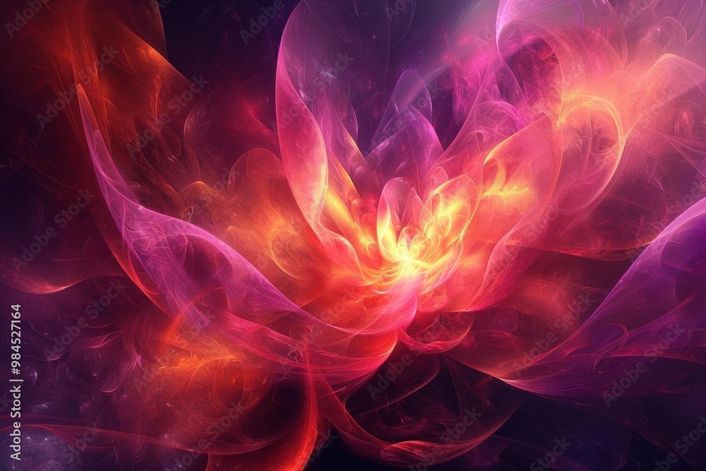 Obraz premium Abstract Art: Swirling Colors and Shapes