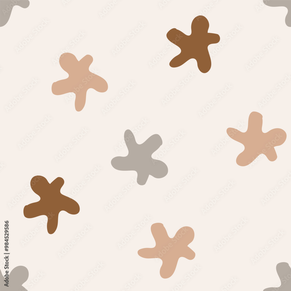 Cute naive star pattern seamless background. Gender neutral color backdrop with stars. Simple, organic hand drawn celestial shapes. Boho repeat for baby shower, children party products. Cute naive star pattern seamless background. Gender neutral color backdrop with stars. Simple, organic hand drawn celestial shapes. Boho repeat for baby shower, children party products.