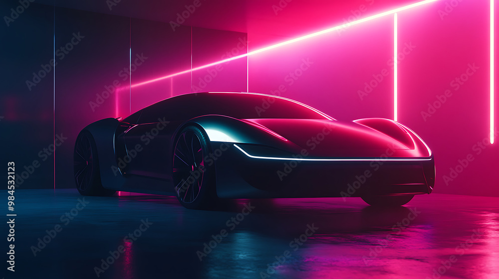 Naklejka premium a bold, futuristic brand image for an electric car company 