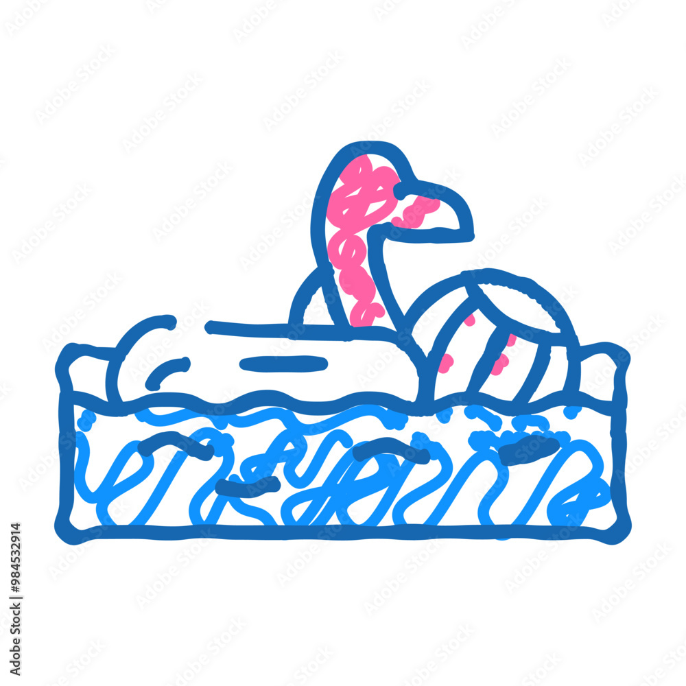 pool party event doodle icon sketch vector. pool party event sign. isolated symbol illustration pool party event doodle icon sketch vector. pool party event sign. isolated symbol illustration