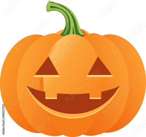 Cute smile Halloween pumpkin