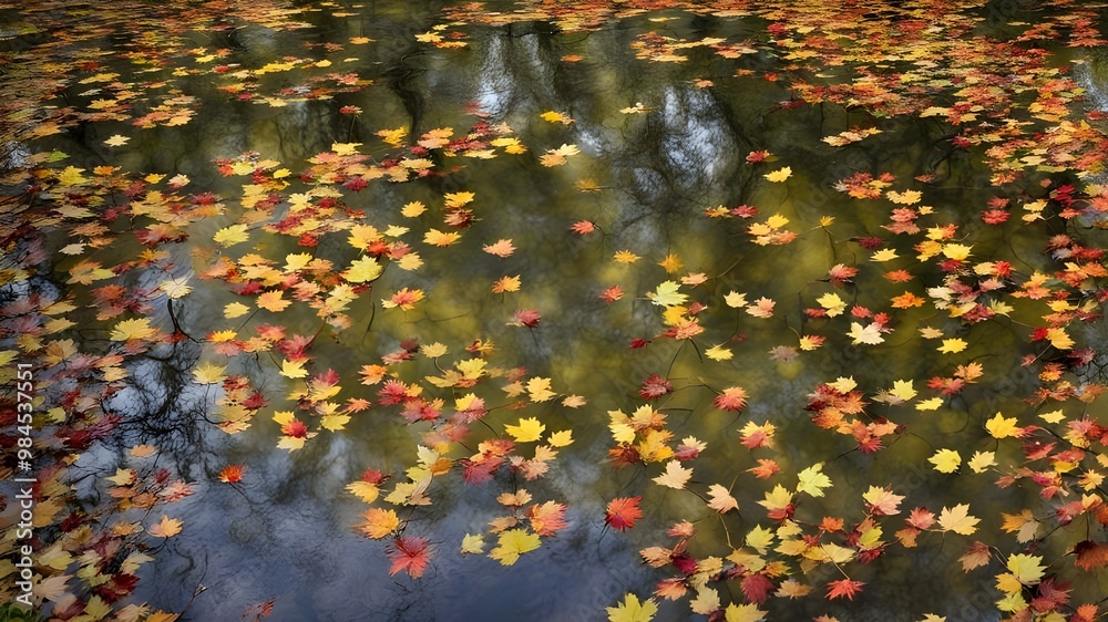 pond with autumn