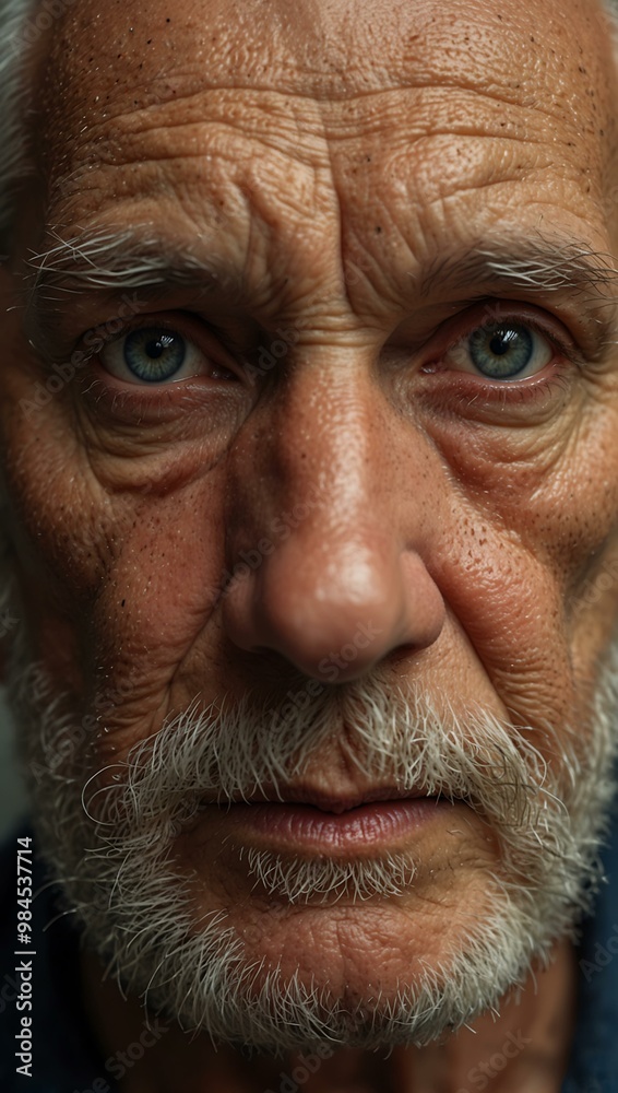 Elderly Man with Intense Gaze Elderly Man with Intense Gaze