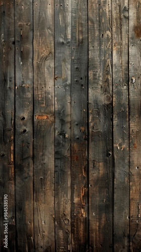 Wallpaper Mural Image of aged, weathered wooden wall with rusty nail holes. The rich texture evokes historical depth and time-worn character. Torontodigital.ca