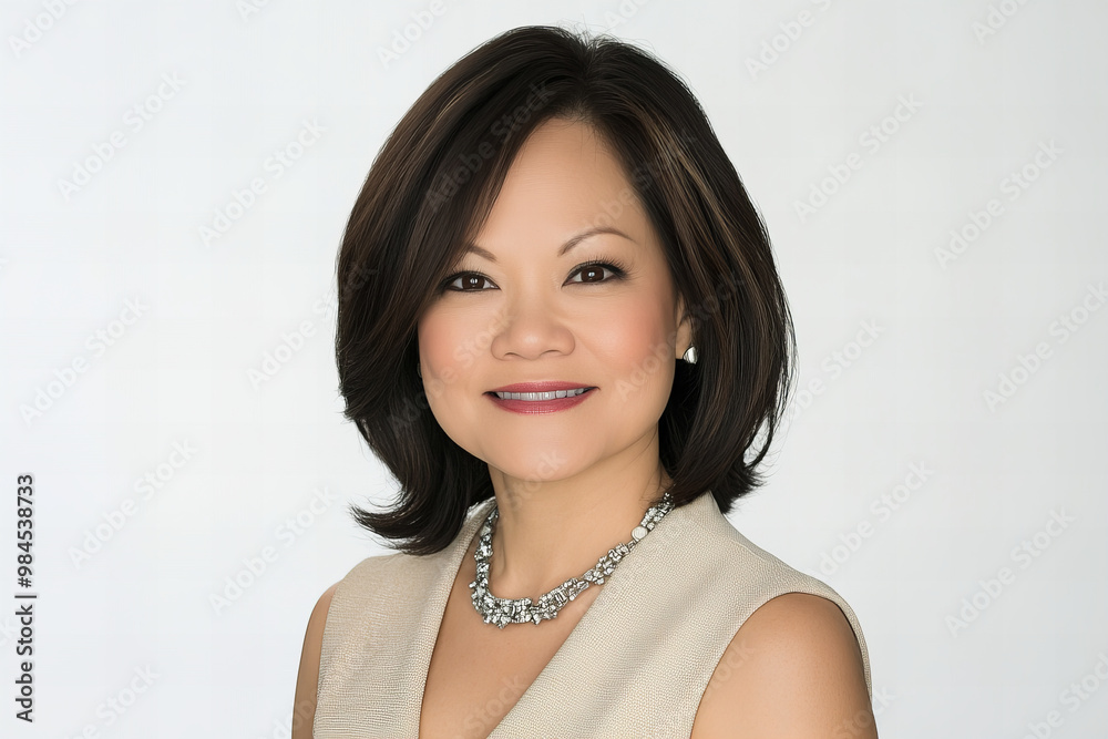 Middle Aged Asian Woman Portrait with Wrinkled Face and Deep Emotions, Wearing a Casual Clothes on a Neutral Background - Ideal for Lifestyle and Emotion Themed Stock Photography Middle Aged Asian Woman Portrait with Wrinkled Face and Deep Emotions, Wearing a Casual Clothes on a Neutral Background - Ideal for Lifestyle and Emotion Themed Stock Photography