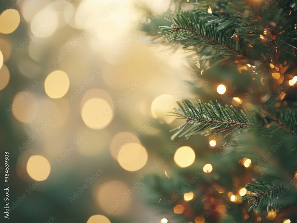 close up blurred christmas tree with bokeh light close up blurred christmas tree with bokeh light