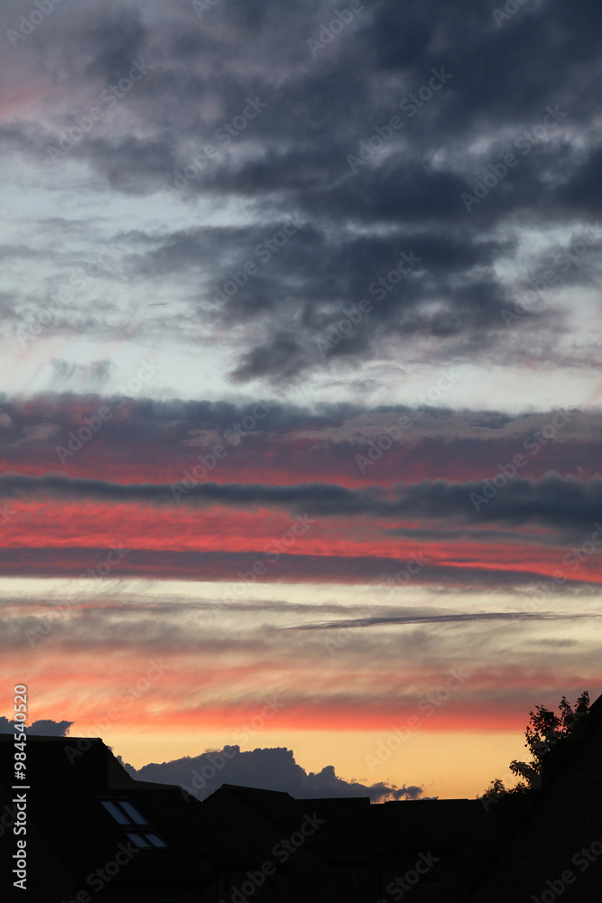 Fototapeta premium View of a Derbyshire sunset, England 