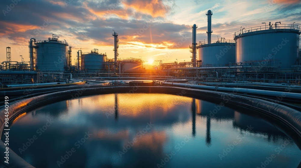 Fototapeta premium Biofuels integration in the oil industry for a greener, sustainable energy future