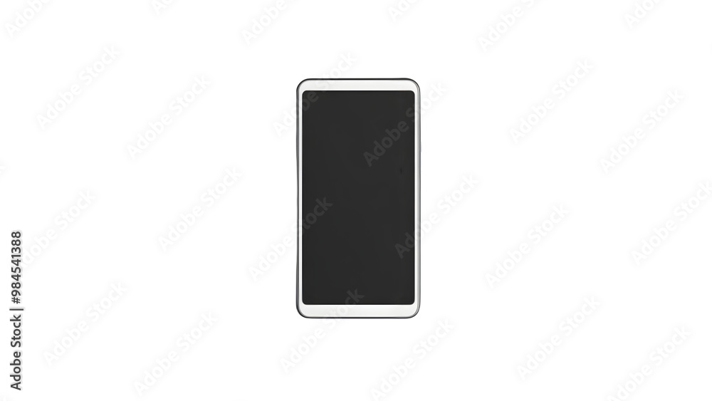 Modern smartphone with a blank screen isolated on a transparent background, PNG Modern smartphone with a blank screen isolated on a transparent background, PNG