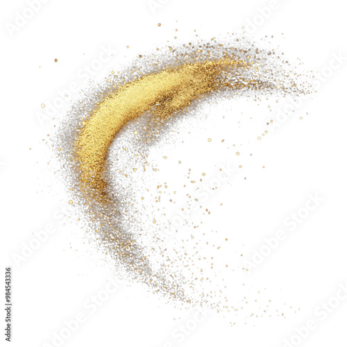 Wallpaper Mural Abstract Shiny Gold Dust With Glitter Particles, Isolated Transparent, Generative AI Torontodigital.ca
