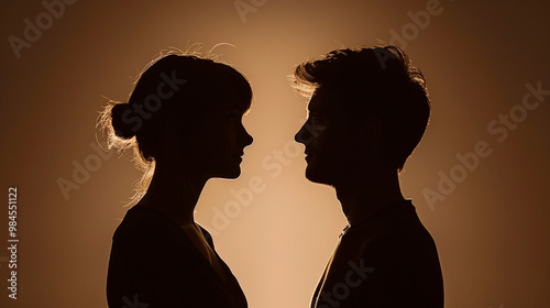 silhouette of a couple