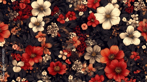 Wallpaper Mural Floral backdrop Torontodigital.ca