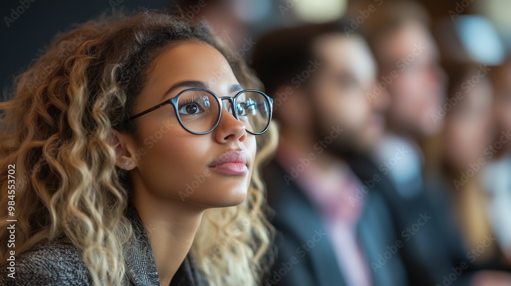 A group of business people at a conference or meeting, sitting in arow and listening to a presentation. Highlighting the focus and engagement of attendees. A group of business people at a conference or meeting, sitting in arow and listening to a presentation. Highlighting the focus and engagement of attendees.