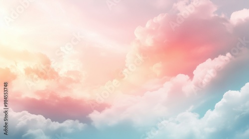 A simple and bright background with soft pastel clouds. Calm and peaceful atmosphere. Use for presentation, slide show, slide for brochure, marketing, leaflet, advertising, banner, cover, web, flyer,