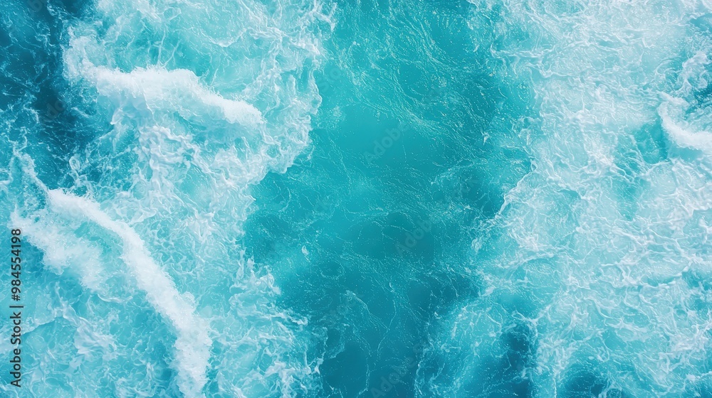 Fototapeta premium A large body of water with a lot of white foam and bubbles