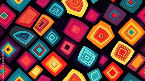 Seamless pattern of squares