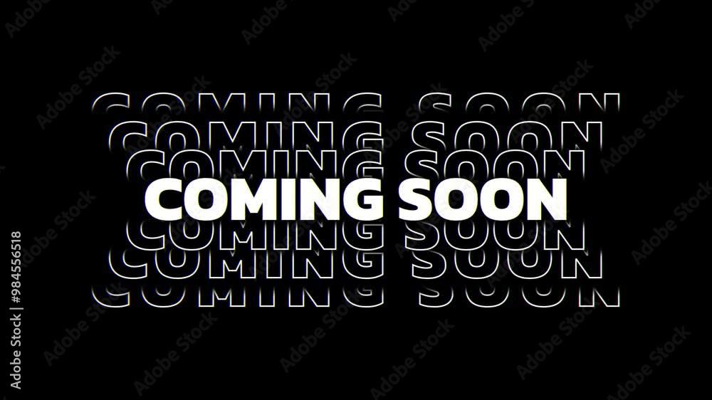 comingsoon text animation. Seamless looping video