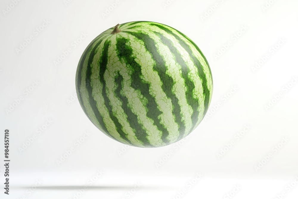 Watermelon flying in the air isolated on white background. Watermelon flying in the air isolated on white background.