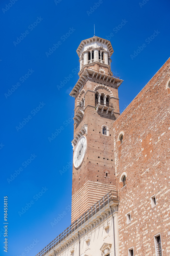 Torre dei Lamberti from the south street, Verona Torre dei Lamberti from the south street, Verona