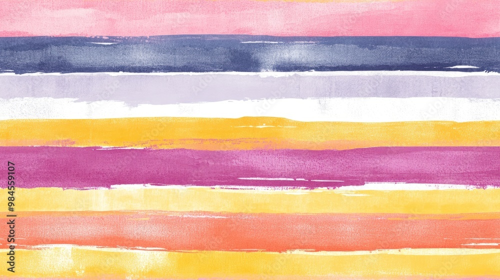 Seamless Summer Pattern with Sailor Stripes in Autumn Colors of Yellow Orange Pink Purple Grey and White Vintage Retro Textile Design Creative Horizontal Banner featuring Watercolor Prints Seamless Summer Pattern with Sailor Stripes in Autumn Colors of Yellow Orange Pink Purple Grey and White Vintage Retro Textile Design Creative Horizontal Banner featuring Watercolor Prints