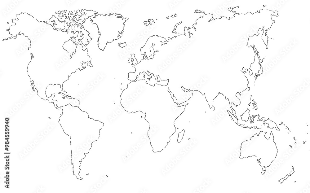 Fototapeta premium Mapa świata
