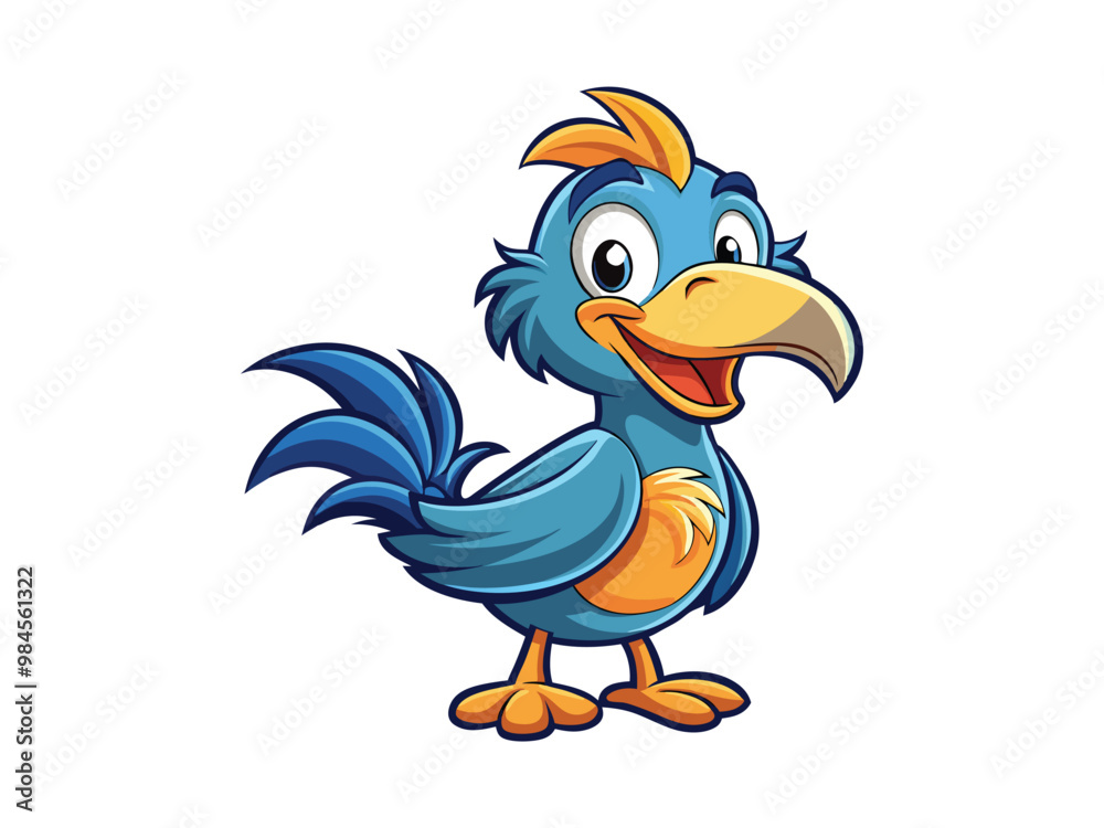 Obraz premium cool dodo bird character logo mascot icon vector illustration