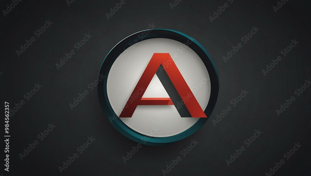 Letter A Logo with Circle Frame for Tech and Finance Letter A Logo with Circle Frame for Tech and Finance