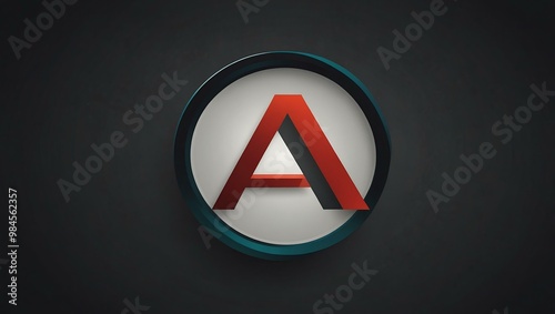 Letter A Logo with Circle Frame for Tech and Finance