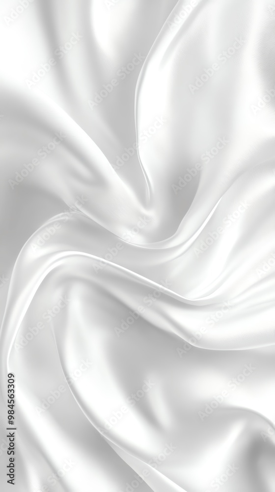 Obraz premium Elegant white silk fabric with smooth, shiny texture, perfect for backgrounds, textures, and luxurious design projects.