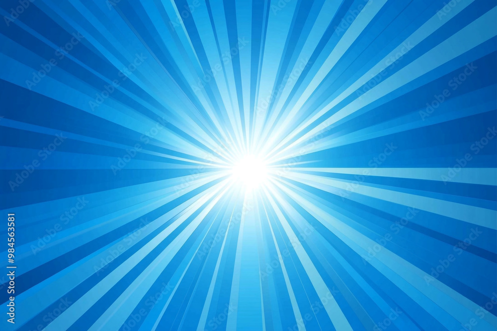 Fototapeta premium Blue background with rays of light, blue background illustration. 