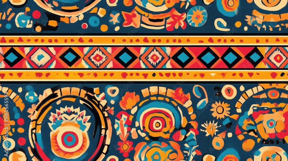 Ceramic Design Turkish Influence Portuguese Aesthetic Tribal Pattern Aztec Motif Ceramic Surface Vibrant African Retro Art Ceramic Design Turkish Influence Portuguese Aesthetic Tribal Pattern Aztec Motif Ceramic Surface Vibrant African Retro Art