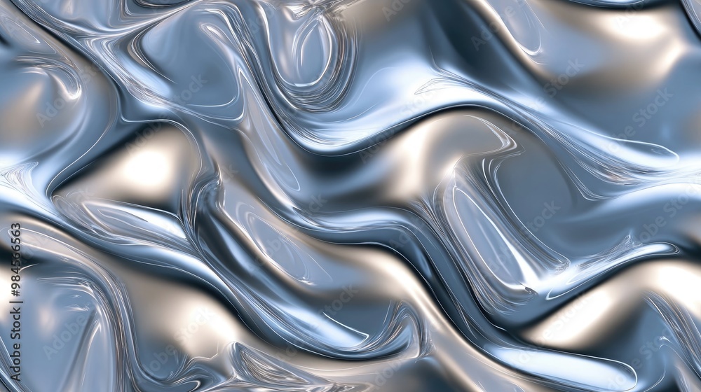 Abstract metallic 3D pattern featuring a seamless foil texture Abstract metallic 3D pattern featuring a seamless foil texture
