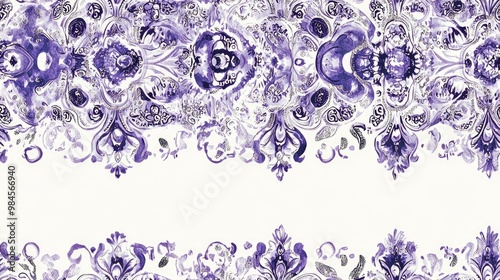 Arabesque hand drawn design featuring a stunning purple boho chic summer aesthetic Textile ready exquisite print suitable for swimwear fabric wallpaper and wrapping Oriental hand drawn arabesque b