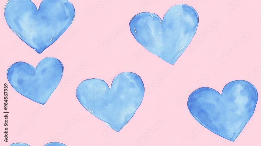 Heart in Cornflower Blue on a pink background Heart in Cornflower Blue on a pink background
