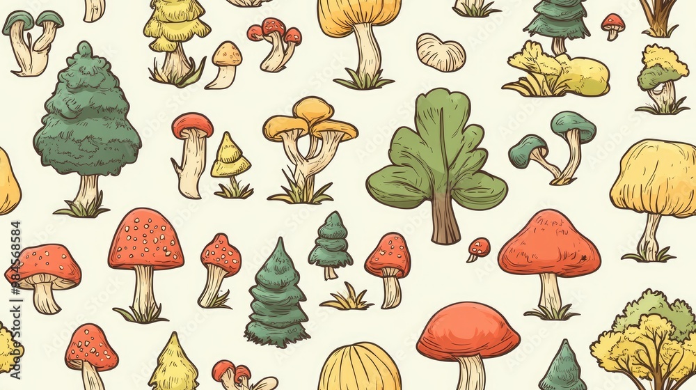 Cartoon seamless pattern backdrop Cartoon seamless pattern backdrop