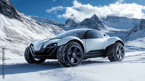 A designed Electric car for extreme climates, emphasizing its performance in hot or cold conditions