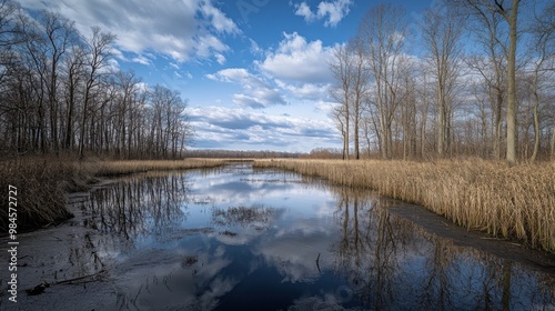 Stunning capture of Bombay Hook National Wildlife Refuge using Nikon D850, showcasing natural light in National Geographic style. Breathtaking wildlife photography. 