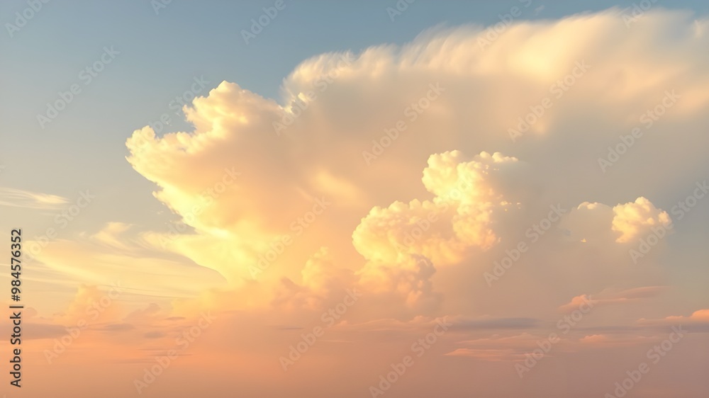 Fototapeta premium The sky is filled with clouds and the sun is shining brightly