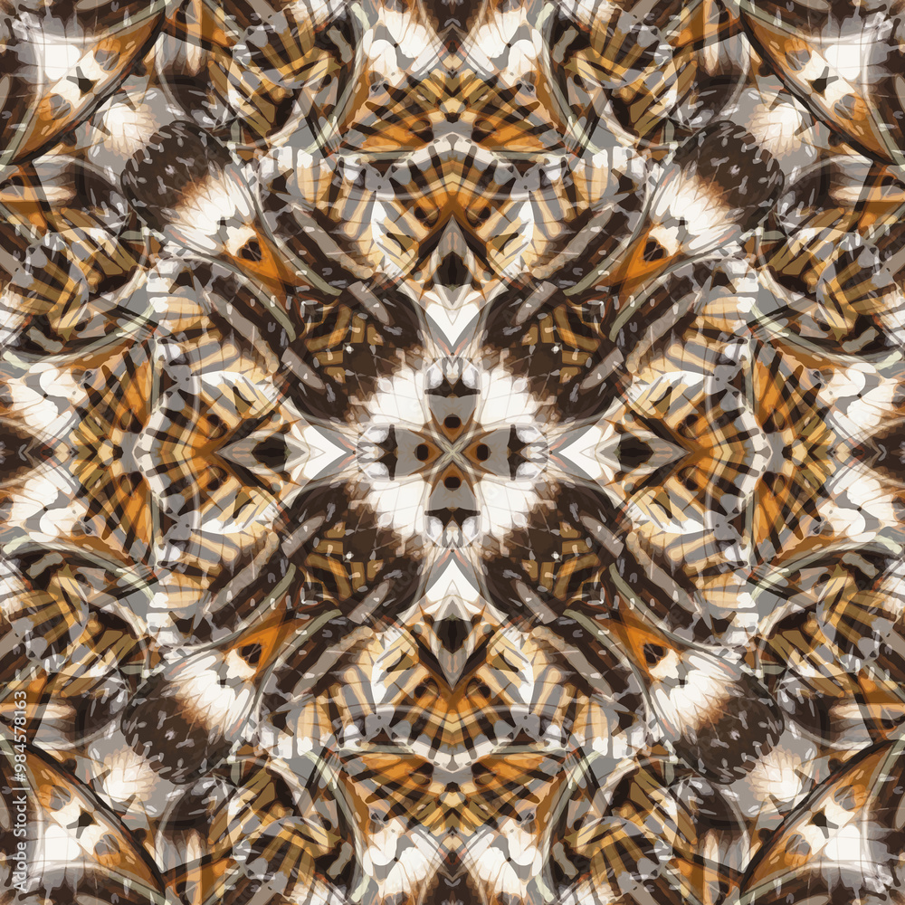 Fototapeta premium paisley kaleidoscope ornament decorative arabesque floral wavy geometric motif pattern. traditional ancient art. for fabric, textile, wallpaper, carpet, scarf, hijab, shawl, kerchief, bandana, pillow