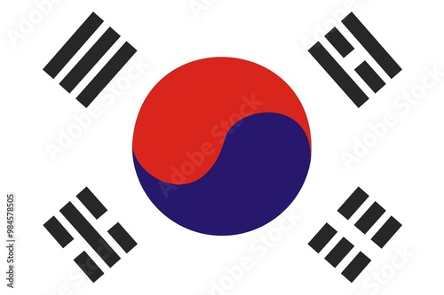 South Korea Flag High Resolution | National Symbol of Korea