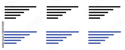 Text align icon vector set. Paragraph alignment symbol. Align icon vector illustration on white background.
