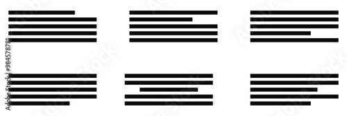 Text align icon vector set. Paragraph alignment symbol. Align icon vector illustration on white background.