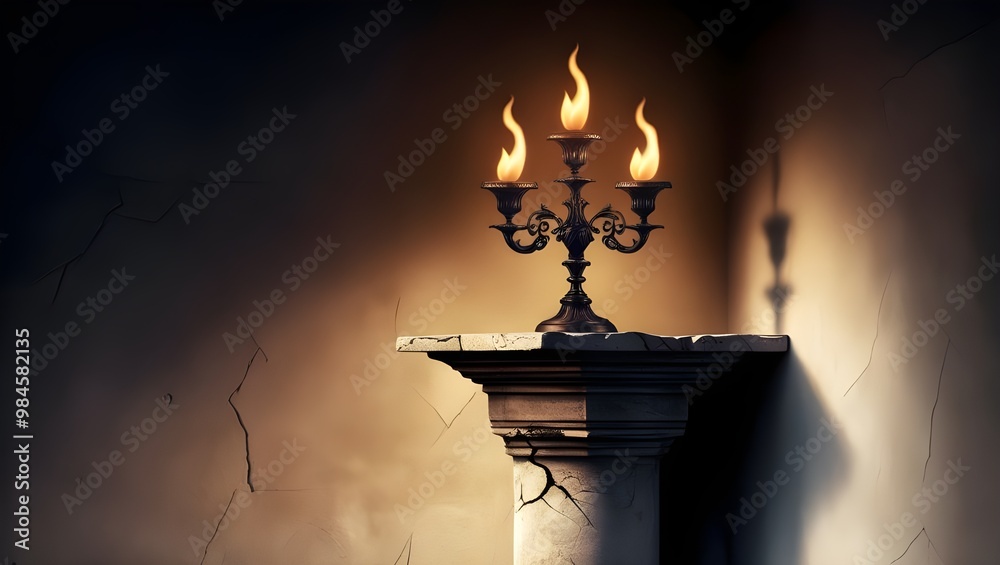 Candlelight in Darkness: A Symbolic Portrayal of Light Fading Shadows Candlelight in Darkness: A Symbolic Portrayal of Light Fading Shadows