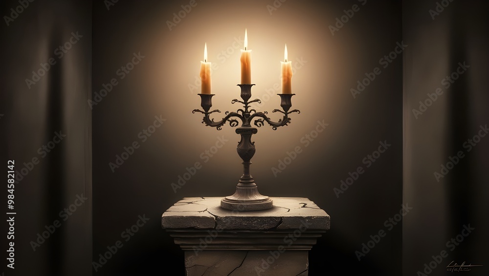Candlelight in Darkness: A Symbolic Portrayal of Light Fading Shadows Candlelight in Darkness: A Symbolic Portrayal of Light Fading Shadows