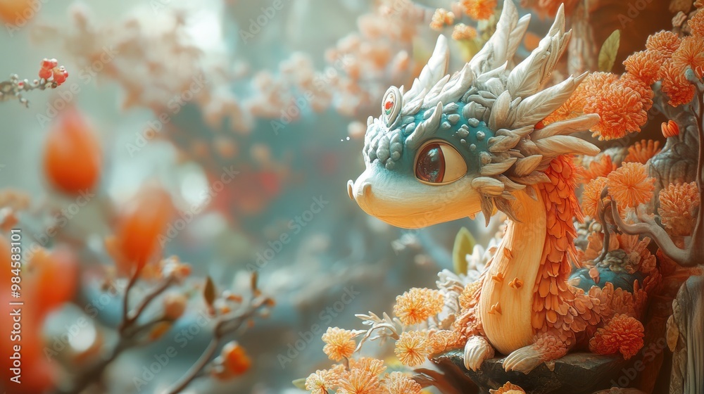 Close-up of AI-assisted illustrations, showing whimsical characters and intricate settings developing in real-time for a fantasy children's book Close-up of AI-assisted illustrations, showing whimsical characters and intricate settings developing in real-time for a fantasy children's book