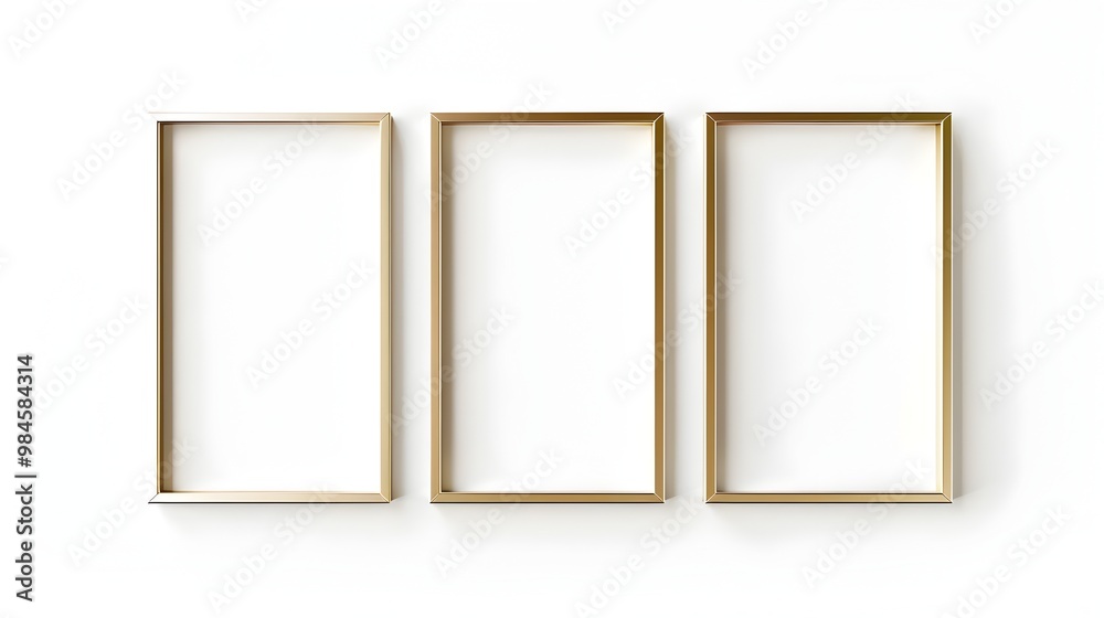 Minimalist Rectangular Line Frames on White Background for Modern Certificates Minimalist Rectangular Line Frames on White Background for Modern Certificates