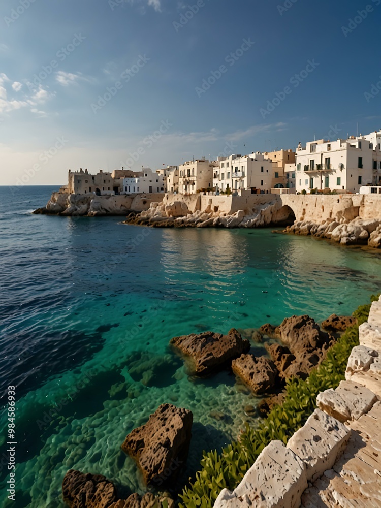 Panoramic view of Green Cove, Monopoli, Puglia, Italy. Panoramic view of Green Cove, Monopoli, Puglia, Italy.