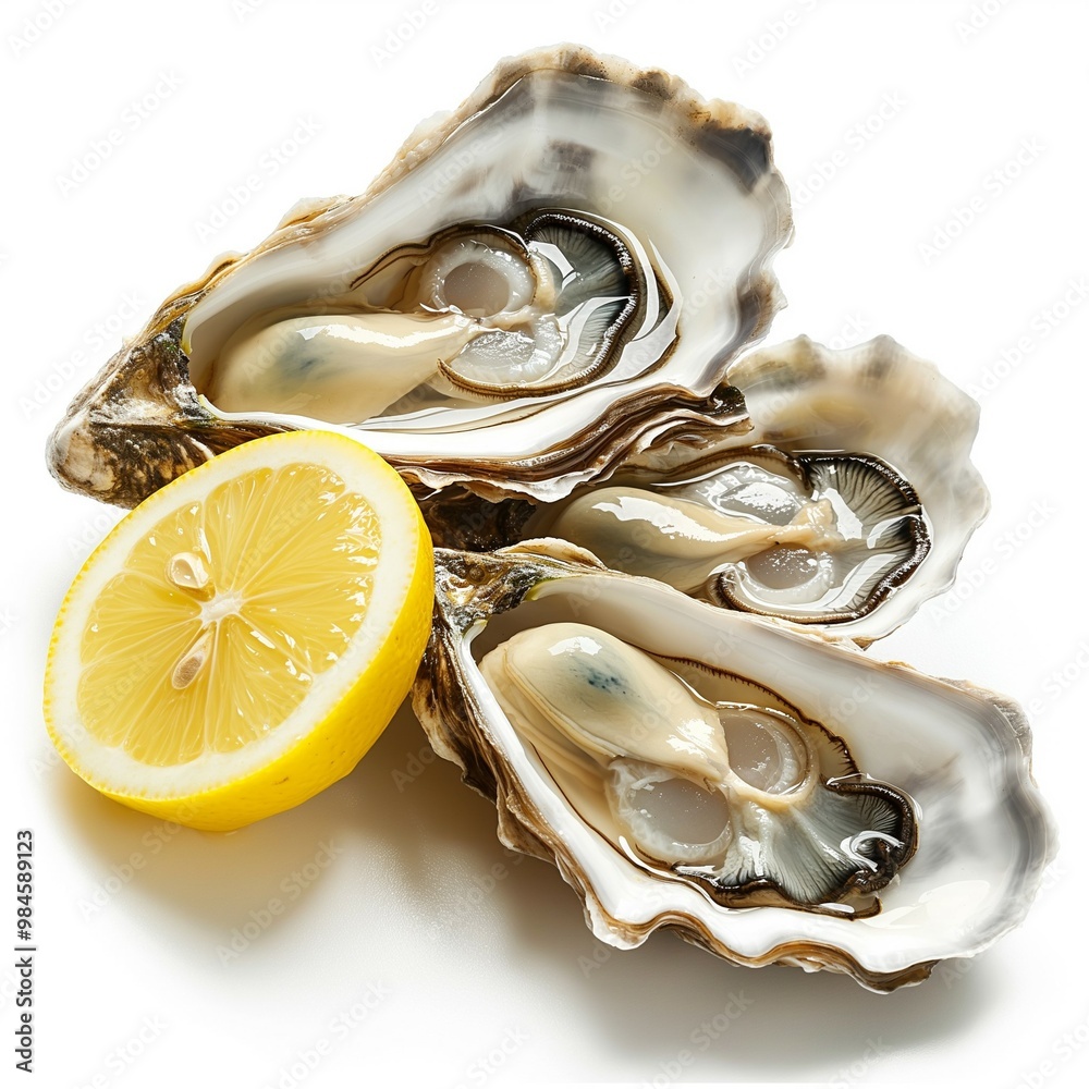French oyster with lemon French oyster with lemon