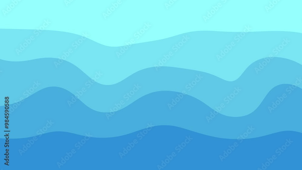 Water waves. Simple blue waves animation background Simple and ...